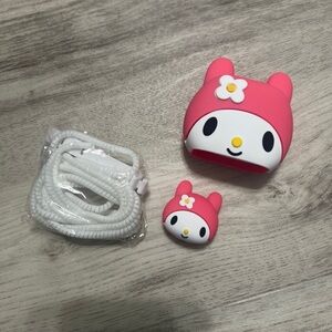 Pink Silicone my melody Cable Protector and Cord Organizer